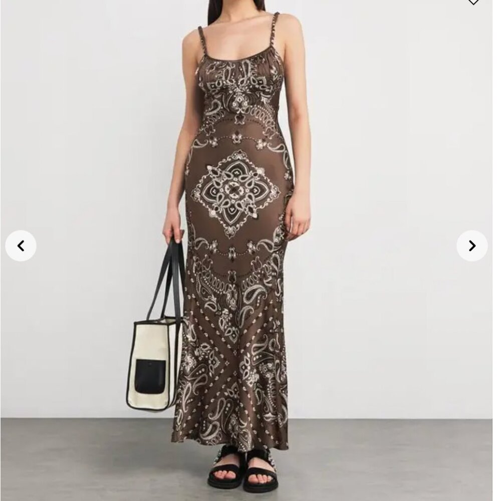 Sandro Bandana-print maxi dress 34